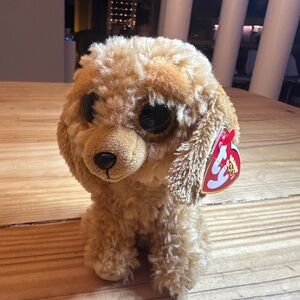 Ty Plush Dog Toy in Soft Brown